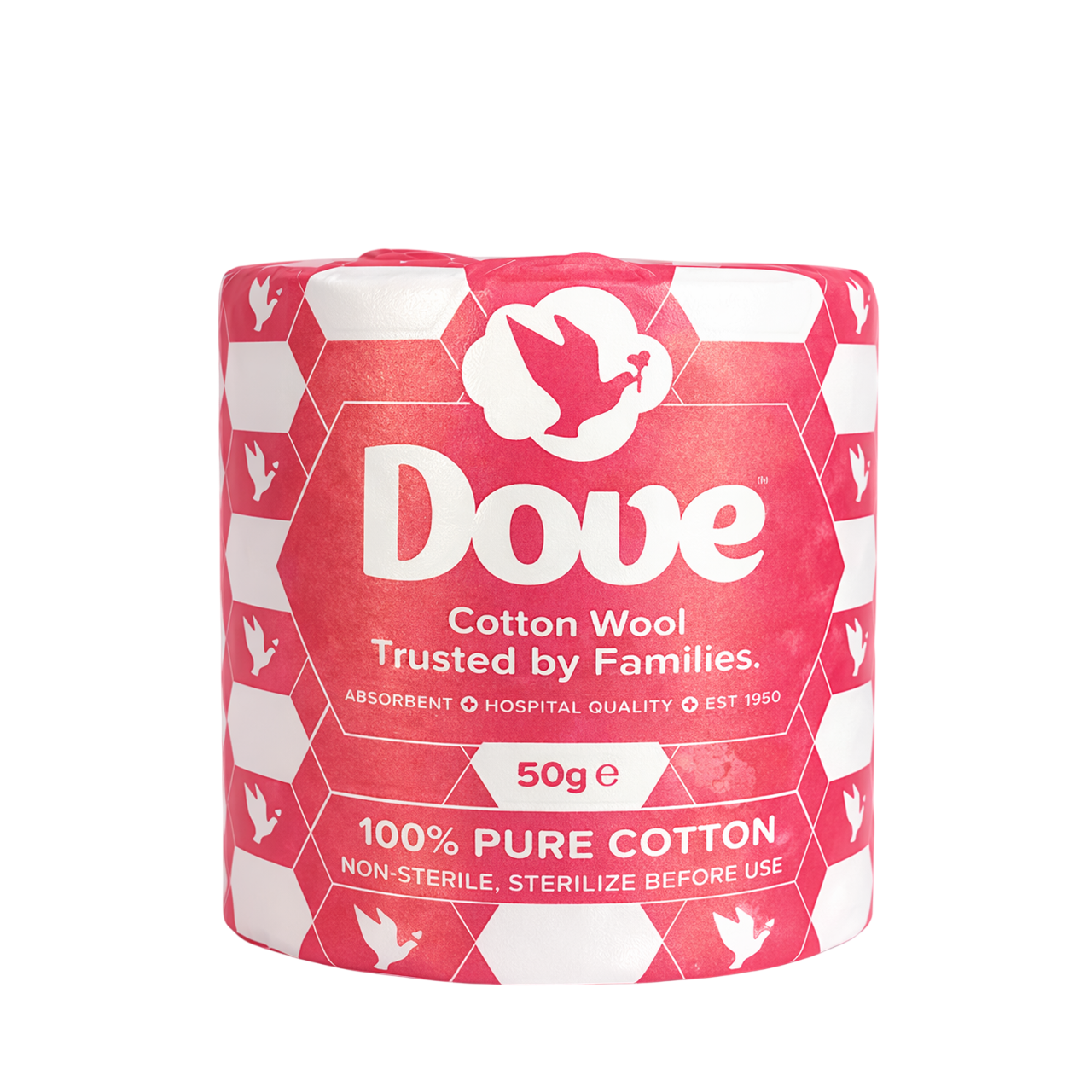 Dove-Cotton-Wool-HQ-50g-12-Rolls-x-10-Inners-per-Bundle-1 Dove cotton wool 50 grams - Image 1
