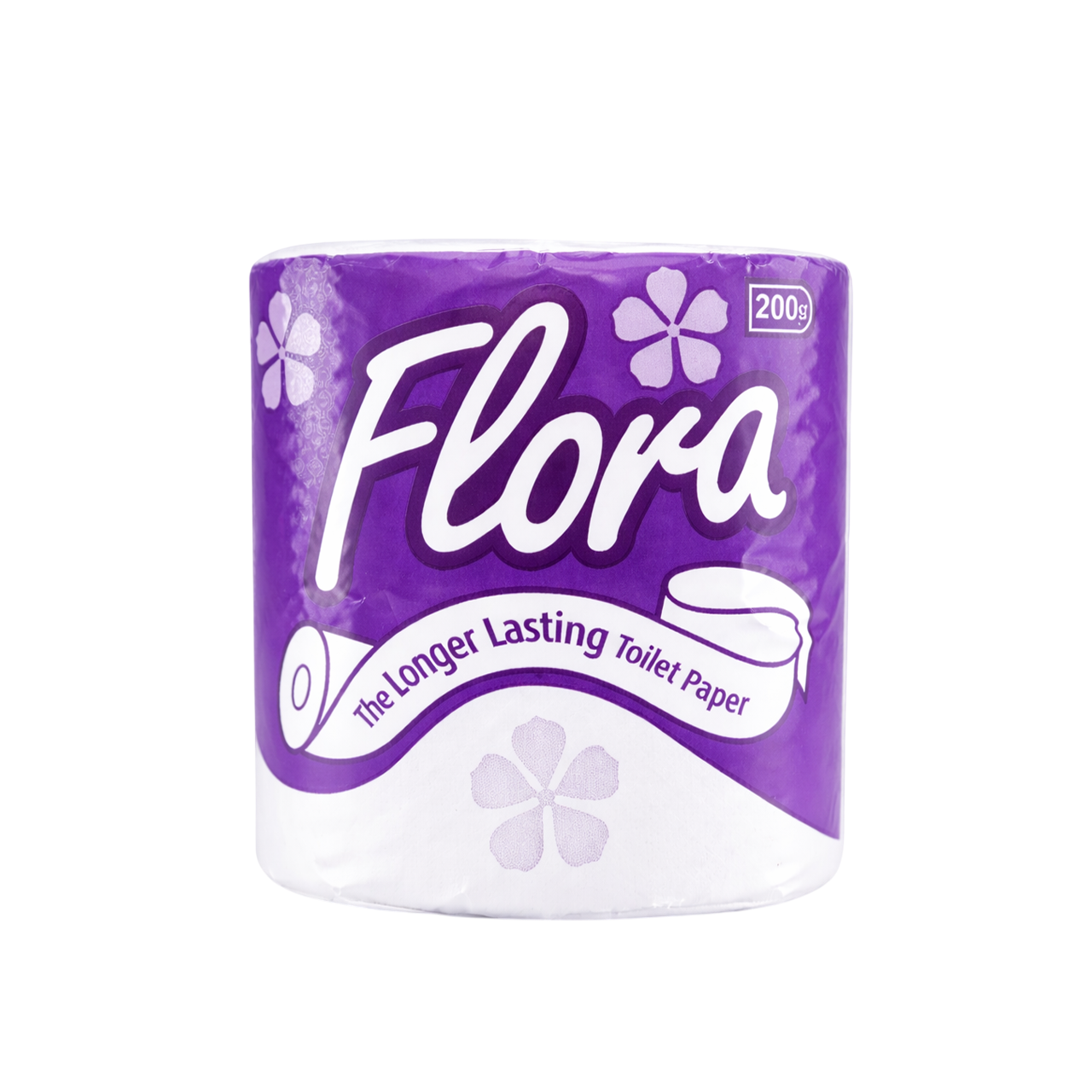 Flora-2-Ply-Wrapped-Toilet-Paper-40-Rolls-40-Rolls-per-Bale-2 Flora toilet paper singles 40 rolls (200 sheets) - Image 1