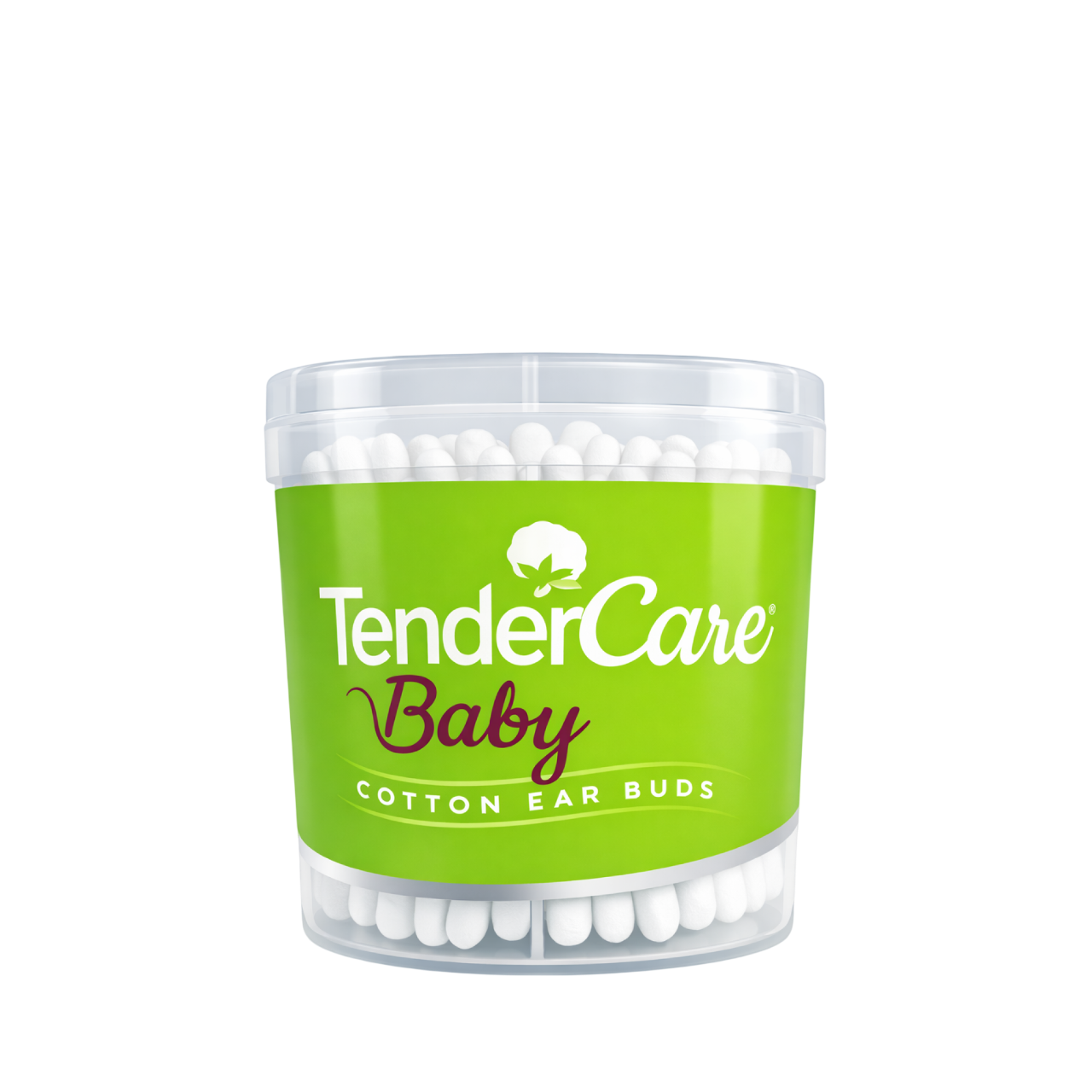 Tendercare-Baby-Earbuds-White-Normal-Tip-Round-Tin-100s-12-Tins-x-6-Dozens-per-Carton-1 Tendercare baby earbuds tin 100s - Image 1
