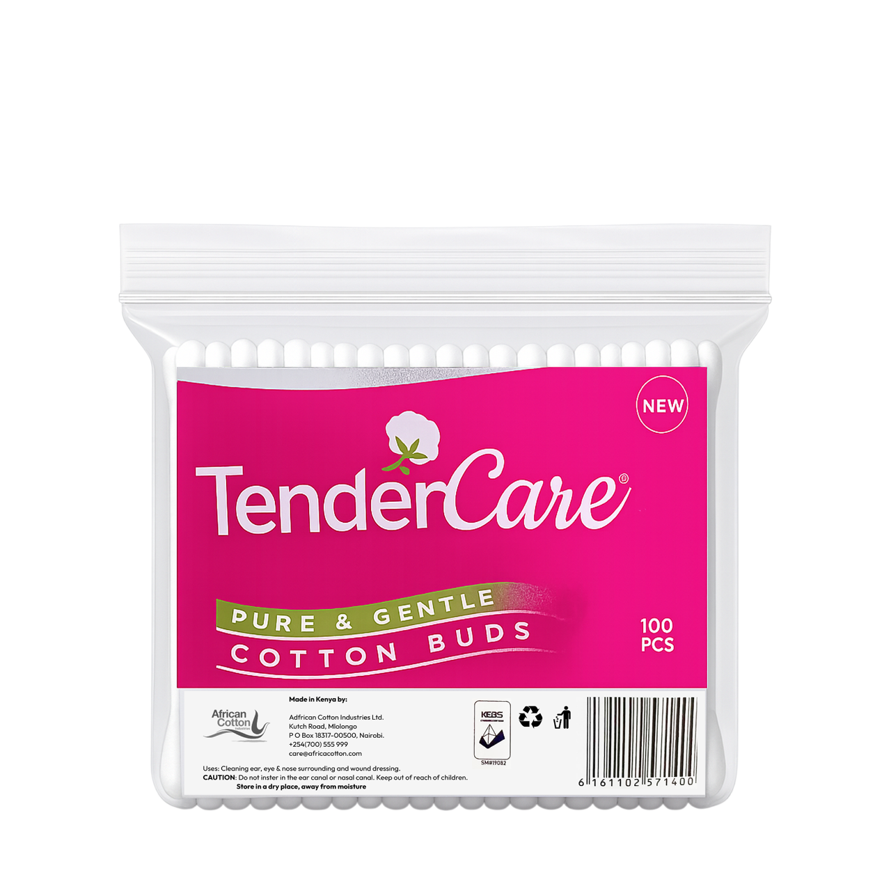 Tendercare-Earbuds-White-Normal-Tip-Packets-100s-12-Packets-x-6-Dozens-per-Carton-1 Tendercare earbuds packet 100s - Image 1